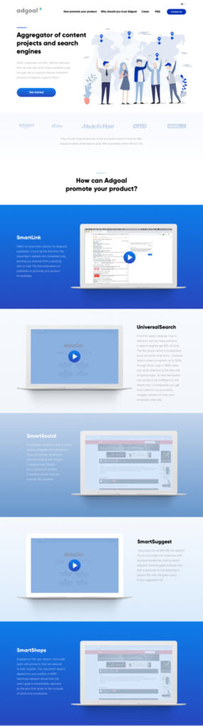 AdGoal ad-tech platform — advertiser interface example